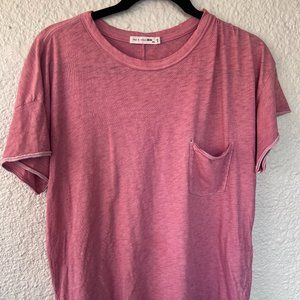 Rag & Bone Distressed Pink Shirt w/ Pocket